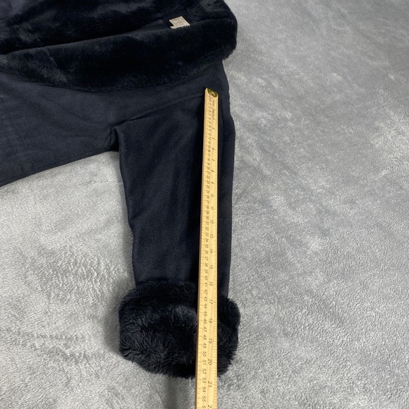 SOLD-Vintage‎ Petite Sophisticate Black Faux Fur Wool Blend Coat Jacket Womens P - Picture 6 of 11